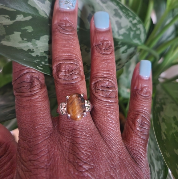 Tigers Eye Ring size 18 - Picture 1 of 2